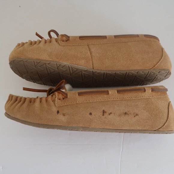 (flaw) Minnetonka Cally Moccasin Slipper Size 7 Color Cinnamon - Picture 9 of 13